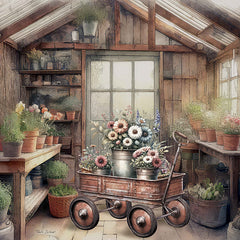 ND403 - In the Garden Floral Wagon - 12x12