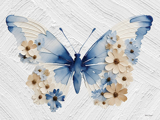 Nicole DeCamp ND637 - ND637 - Flower Flutter II - 16x12 pressed wildflowers botanical collection, dried stems and blossoms on fabric background from Penny Lane