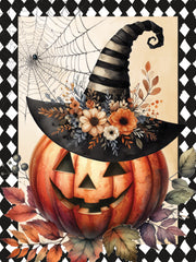 ND665 - Vintage Halloween Pumpkin - 12x16