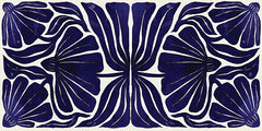ND700 - Navy & White Abstract Floral IV - 18x9