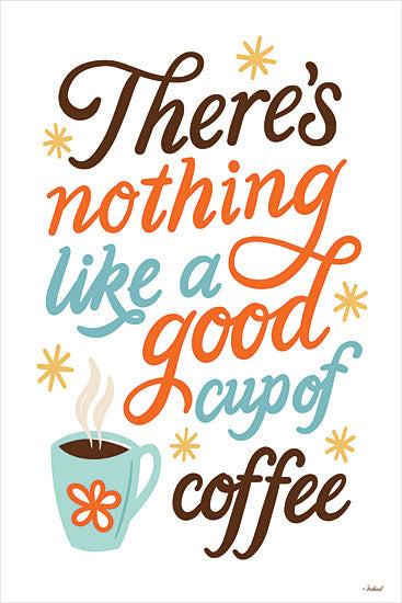 Martina Pavlova PAV597 - PAV597 - Good Cup of Coffee - 12x18 food & drink, typography, coffee & tea, inspirational, coffee cup, quote, beverage, hot drink, steam, stars, whimsical, decorative, digital illustration, white from Penny Lane