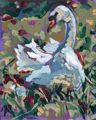 PP156 - Swan in the Meadow - 12x16