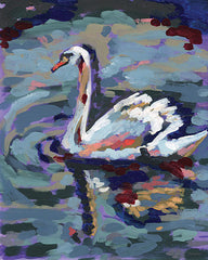 PP158 - Swan at Midnight - 12x16