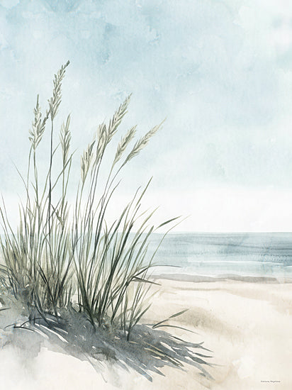 Svetlana Aleinikova SA161 - SA161 - Sea Breeze and Reeds - 12x16 coastal, landscape, botanical, beach, sky, greenery, sand, ocean, dunes, sea grass, painterly, decorative, watercolor, neutral from Penny Lane