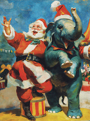 SA341 - Santa and the Elephant - 12x16