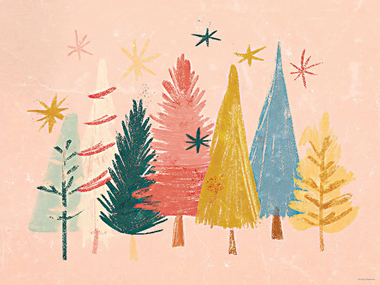 Svetlana Aleinikova SA345 - SA345 - Pine Jazz - 16x12 stylized christmas trees,pastel,holiday,modern,festive from Penny Lane
