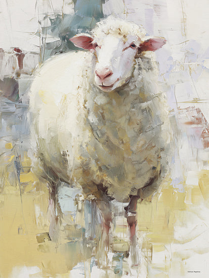 Svetlana Aleinikova SA350 - SA350 - Soft Wool - 12x16 white sheep portrait, fluffy wool sheep, rustic farm animal art, countryside livestock painting, textured brush strokes, pastoral animal illustration from Penny Lane