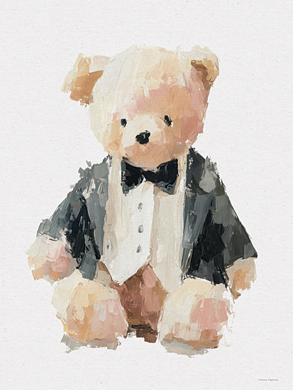 Svetlana Aleinikova SA533 - SA533 - Tuxedo Teddies I - 12x16 animals, juvenile, pets, children, teddy bear, tuxedo, bow tie, painterly, whimsical, oil painting, tan from Penny Lane