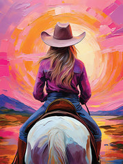 SB1488 - Riding into the Sunset - 12x16