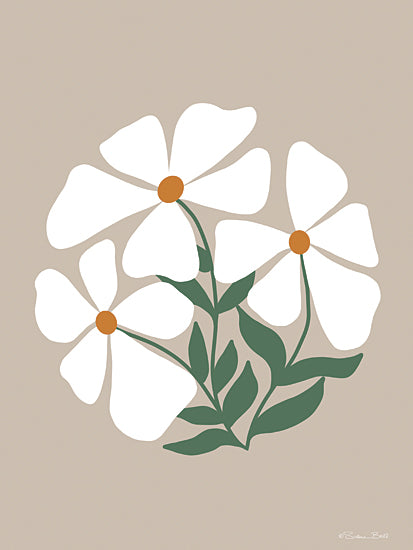 Susan Ball SB1555 - SB1555 - Circle of Flowers - 12x16 botanical, typography, religious & spiritual, floral, greenery, leaves, inspirational, word art, psalm, bible verse, quote, decorative, contemporary, digital illustration, beige from Penny Lane