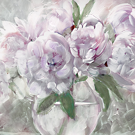 Stellar Design Studio SDS1540 - SDS1540 - Fluid Flowers 1 - 12x12 soft peonies, pastel petals, textured brush strokes, impressionistic floral art, delicate bouquet, fine art painting, romantic decor from Penny Lane
