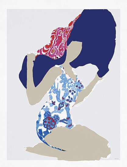 Stellar Design Studio SDS1610 - SDS1610 - Poolside Pattern I - 12x16 fashion figure woman, patterned swimsuit, modern illustration, stylized female silhouette from Penny Lane