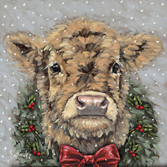 SGD271 - Snowy Day Christmas Cow I    - 12x12