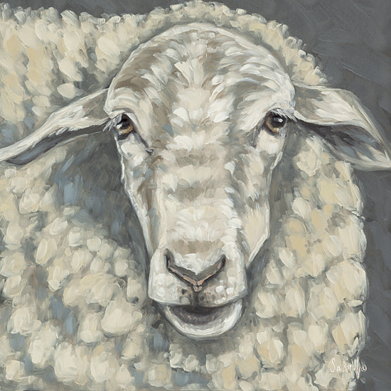 Sara G. Designs SGD284 - SGD284 - Cottonball - 12x12 sheep portrait, wool texture, farm animal, rustic charm, painterly brush strokes from Penny Lane