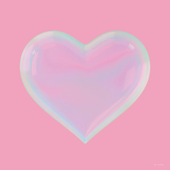 Seven Trees Design ST1116 - ST1116 - My Heart - 12x12 iridescent heart, bubble texture, pastel pink background, digital art, glossy surface, dreamy aesthetic, 3D effect, transparent, whimsical design, shiny from Penny Lane