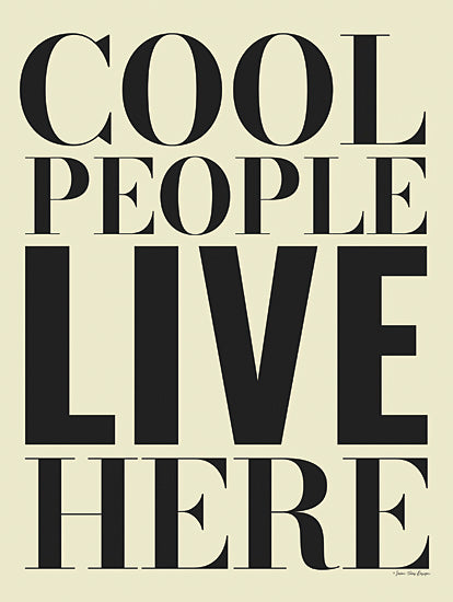 Seven Trees Design ST1125 - ST1125 - Cool People Live Here - 12x16 cool people live here quote poster, modern typography wall art from Penny Lane