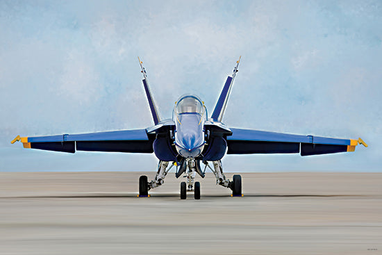 Catch A Star Fine Art STAR289 - STAR289 - Front View - 16x12 Blue Angels front view jet, fighter aircraft nose view, military jet on runway, aviation engineering detail from Penny Lane