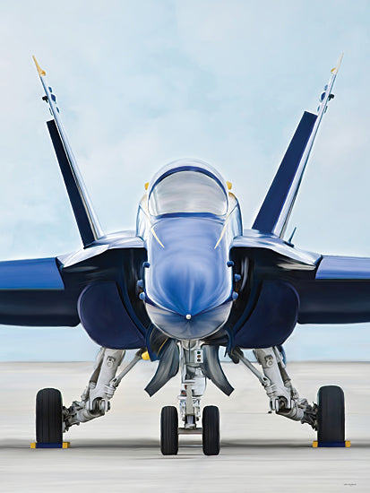 Catch A Star Fine Art STAR298 - STAR298 - Reporting for Duty - 12x16 fighter jet, blue angels, aviation, aircraft, runway, military jet, nose view, precision flying, airshow, sky from Penny Lane