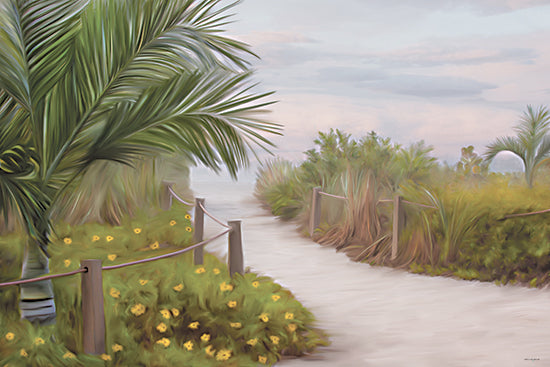 Catch A Star Fine Art STAR360 - STAR360 - Meet Me at the Beach  - 18x12 beach path, tropical landscape, palm trees, sand dunes, coastal vegetation, peaceful nature, painterly style, landscape painting, pathway to ocean, seascape from Penny Lane