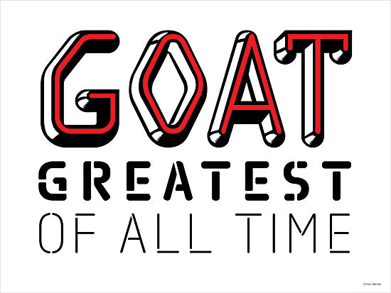 Yass Naffas Designs YND529 - YND529 - Gamer GOAT - 16x12 goat greatest of all time, sports slang typography, motivational word art, modern typographic design, champion quote art, athlete inspiration, bold typography poster, competitive spirit artwork from Penny Lane