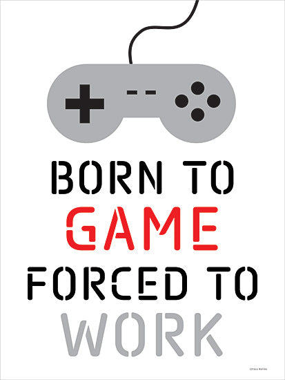 Yass Naffas Designs YND532 - YND532 - Born to Game - 12x16 born to game neon typography, gaming slogan art, gamer lifestyle quote, glowing neon gaming design, gamer decor poster, video game themed typography, modern gaming wall art from Penny Lane