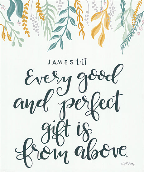 April Chavez AC158 - AC158 - Every Good and Perfect Gift    - 12x16 Signs, Typography, James 1:17, Bible, Greenery from Penny Lane