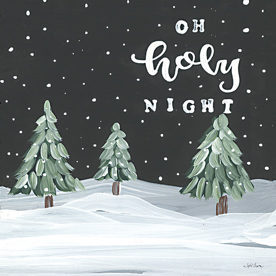 April Chavez AC217 - AC217 - Oh Holy Night - 12x12 Christmas, Holidays, Oh Holy Night, Christmas Tree, Winter, Snow, Typography, Signs from Penny Lane
