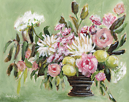 Amanda Hilburn AH131 - AH131 - Petals a Plenty - 16x12 Flowers, Bouquet, Pink Flowers, Yellow Flowers, Blooms, Vase, Watercolor, Spring, Spring Flowers from Penny Lane