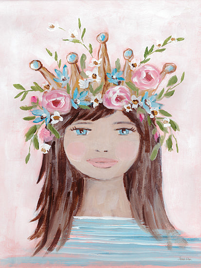 Amanda Hilburn AH164 - AH164 - Princess Rose - 12x16 Figurative, Girl, Floral Crown, Crown, Flowers, Roses, Pink Roses, Inspirational from Penny Lane