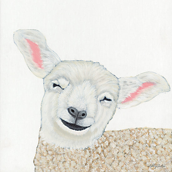Ashley Justice AJ112 - AJ112 - Smiling Sheep - 12x12  Sheep, Smiling Sheep, Whimsical from Penny Lane