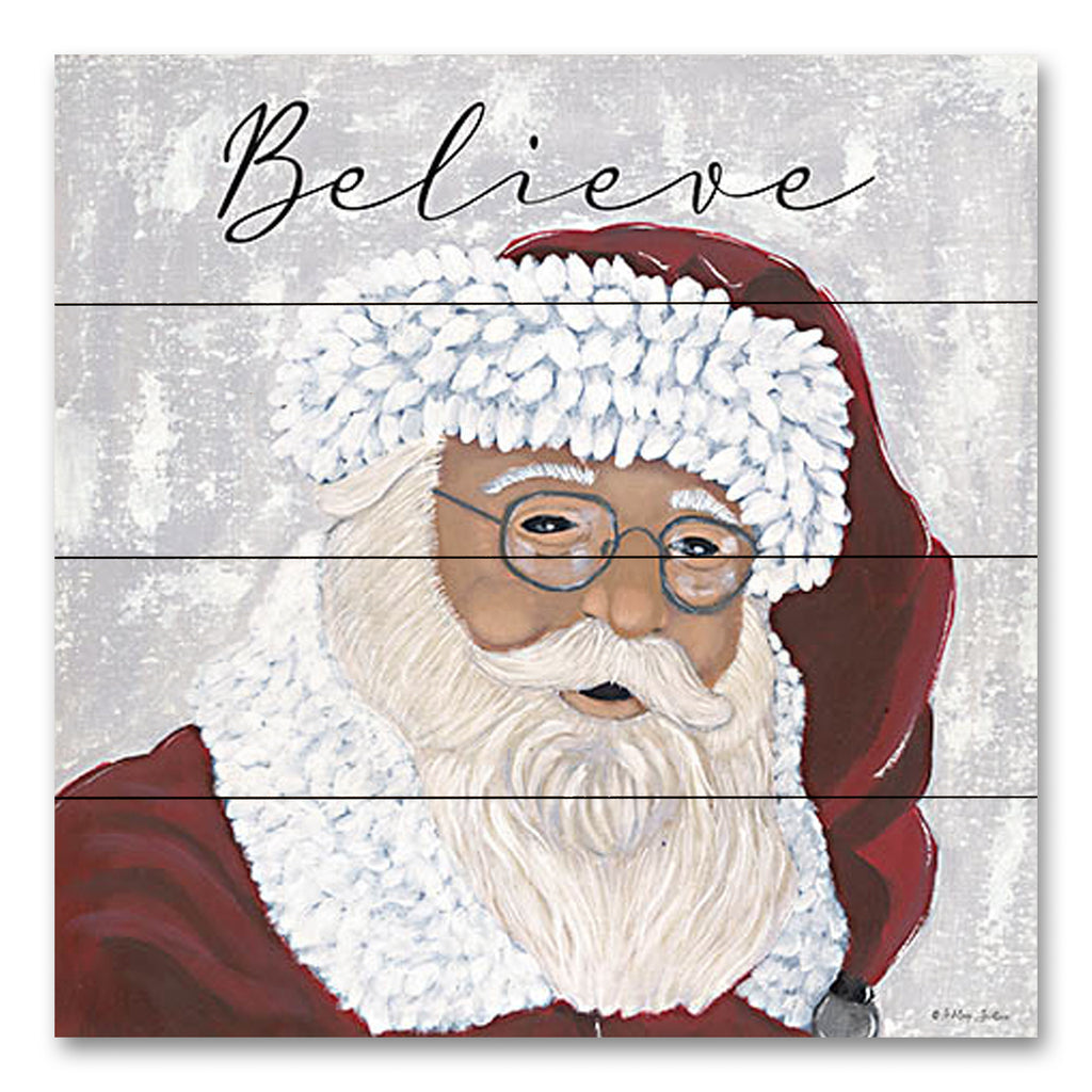 Ashley Justice AJ135PAL - AJ135PAL - Believe Santa - 12x12 Christmas, Holidays, Santa Claus, Believe, Typography, Signs, Winter from Penny Lane