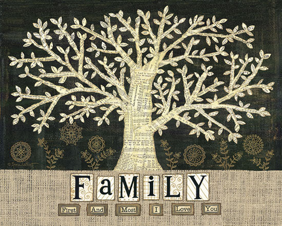 Annie LaPoint ALP1073 - Family - First and Most - Tree, Burlap, Sheet Music, Flowers from Penny Lane Publishing