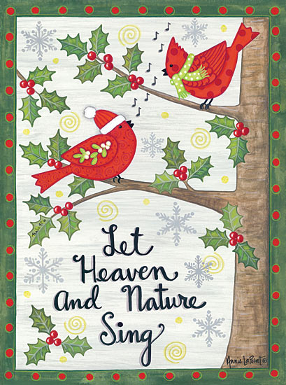 Annie LaPoint ALP1594 - Cardinal Joy - Cardinal, Holiday, Holly, Berries from Penny Lane Publishing