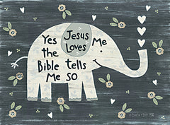 ALP1964 - Jesus Loves Me Elephant      - 16x12