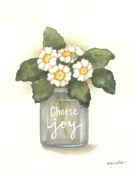 Annie LaPoint ALP2081 - ALP2081 - Choose Joy Primrose - 12x16 Choose Joy, Primroses, Flowers, Glass Jar, Motivational, Signs from Penny Lane