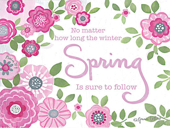 Annie Lapoint ALP2094 - ALP2094 - Spring After Winter - 16x12 No Matter How Long the Winter, Motivational, Spring, Springtime, Flowers, Pink Flowers, Signs, Typography from Penny Lane
