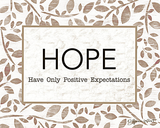 Annie LaPoint ALP2219 - ALP2219 - Have Only Positive Expectations - 16x12 Inspirational, Hope, Hope Have Only Positive Expectations, Typography, Signs, Textual Art, Leaves, Greenery from Penny Lane