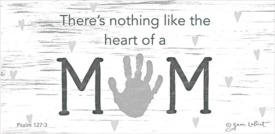 Annie LaPoint ALP2251 - ALP2251 - Heart of a Mom - 18x9 Inspirational, Family, Mom, There's Nothing Like the Heart of a Mom, Typography, Signs, Textual, Handprints, Children from Penny Lane