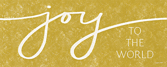 Annie LaPoint ALP2509 - ALP2509 - Joy to the World - 20x8 Christmas, Holidays, Joy to the World, Typography, Signs, Textual Art, Gold, White, Winter from Penny Lane