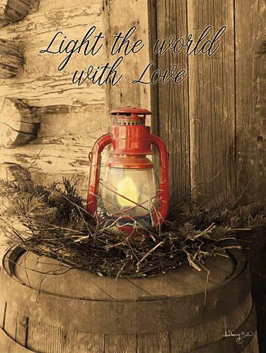 Anthony Smith ANT123 - Light the World - Greenery, Lantern, Calligraphy from Penny Lane Publishing