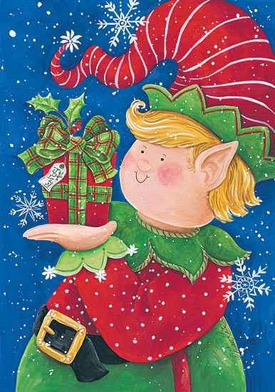 Diane Kater ART1039 - Jolly Elf - Elf, Holiday, Presents, Snow Flakes, Stocking Cap from Penny Lane Publishing