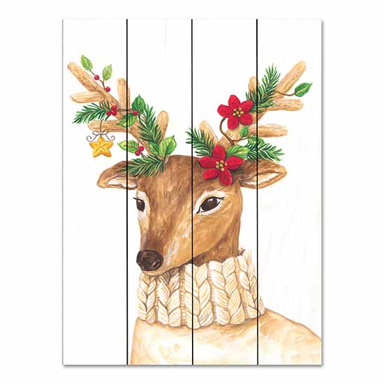 Diane Kater ART1293PAL - ART1293PAL - Christmas Deer - 12x16 Christmas, Holidays, Deer, Greenery, Lodge, Winter, Whimsical from Penny Lane