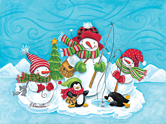 Diane Kater Licensing ART1324LIC - ART1324LIC - Snowman Family Ice Fishing - 0  from Penny Lane