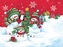 ART1348 - Decorating the Snowmen Family Christmas Tree - 16x12