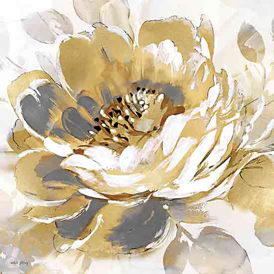 Amber Sterling AS174 - AS174 - Floral Dreamscape III     - 12x12 Flower, White, Gold, Petals from Penny Lane