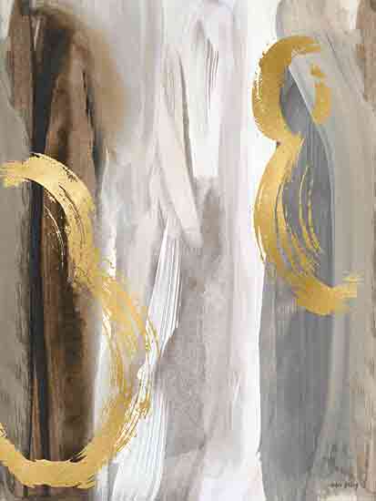Amber Sterling AS176 - AS176 - Interaction    - 12x16 Abstract, Contemporary, Gold, White, Brown from Penny Lane