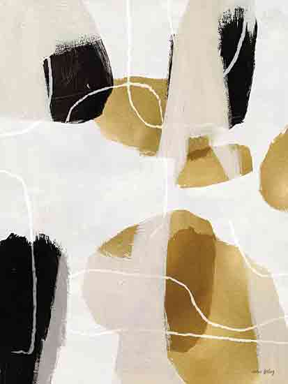 Amber Sterling AS177 - AS177 - Crossed Lines I    - 12x16 Abstract, Contemporary, Gold, White, Black, Tan from Penny Lane