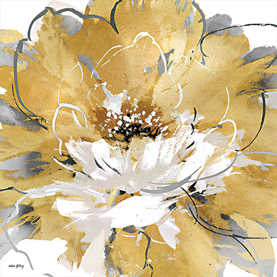 Amber Sterling AS200 - AS200 - Macro Floral III - 12x12 Floral, Gold, White, Petals from Penny Lane