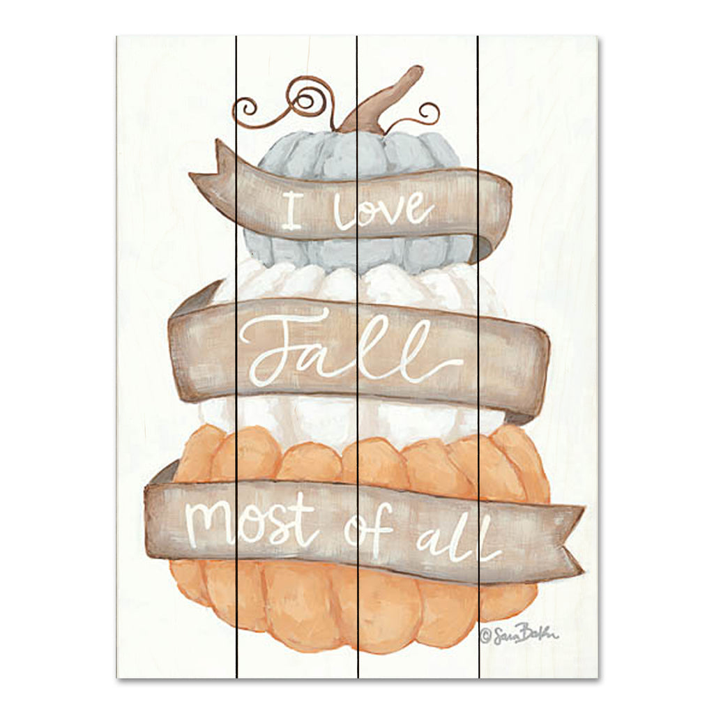 Sara Baker BAKE159PAL - BAKE159PAL - I Love Fall    - 12x16 Still Life, Fall, I Love Fall, Pumpkins, Typography, Signs from Penny Lane