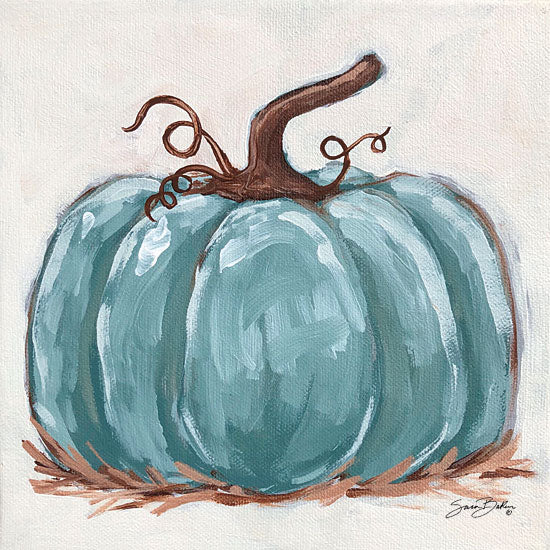 Sara Baker BAKE229 - BAKE229 - Pumpkin Close-Up III - 12x12 Pumpkin, Blue Pumpkin, Autumn, Harvest, Primitive, Folk Art from Penny Lane